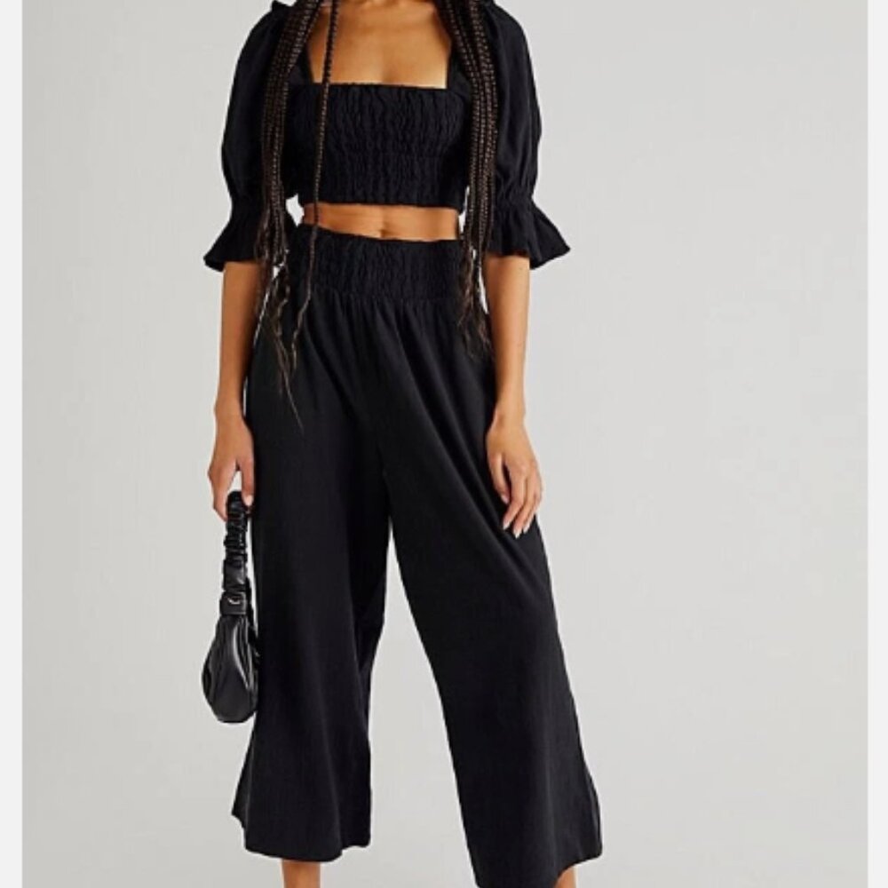 FREE PEOPLE At Ease Set Black XS